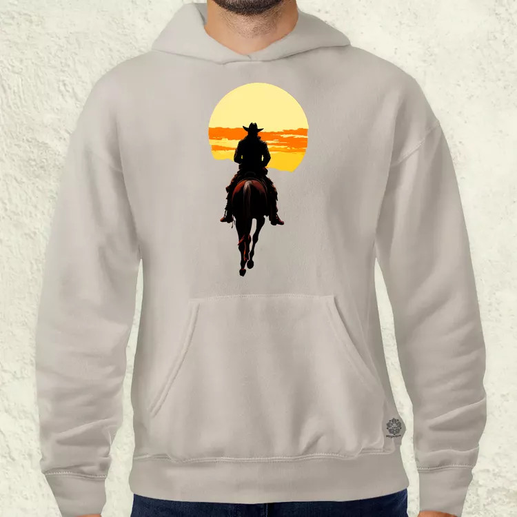 Cowboy illusztráció v3 férfi pulóver