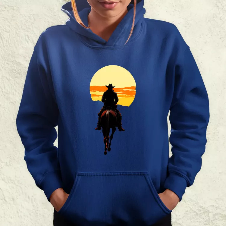 Cowboy illusztráció v3 női pulóver