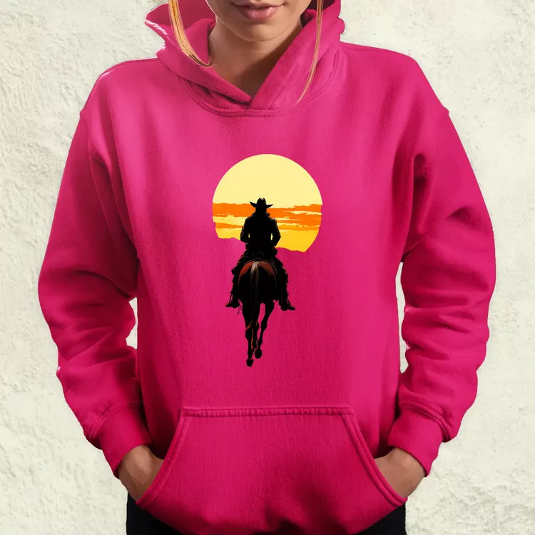 Cowboy illusztráció v3 női pulóver
