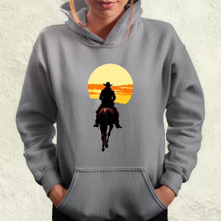 Cowboy illusztráció v3 női pulóver