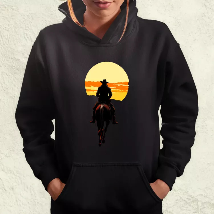 Cowboy illusztráció v3 női pulóver