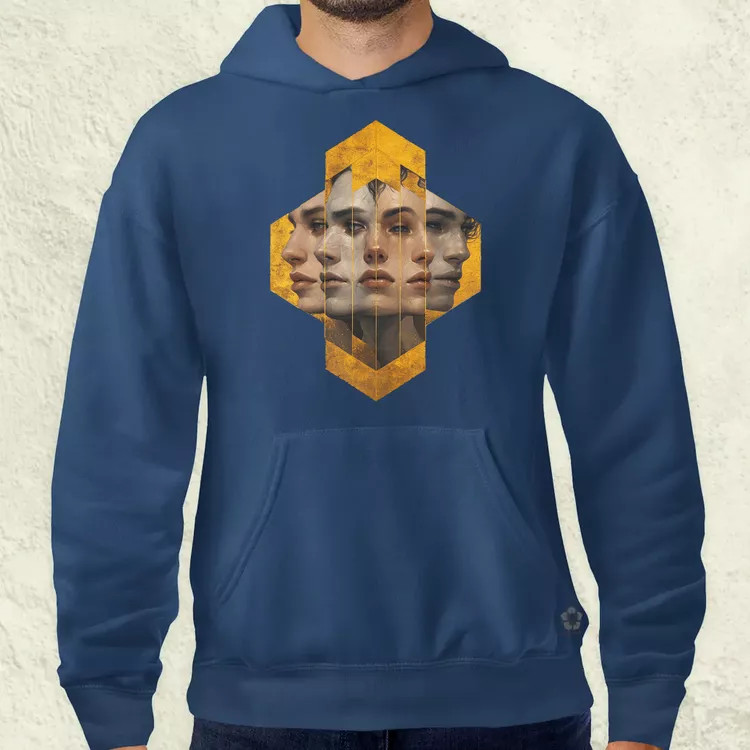 Hexagon arcok v6 férfi pulóver