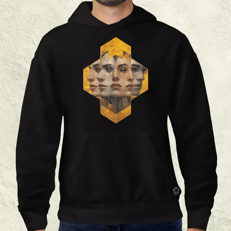 Hexagon arcok v6 férfi pulóver