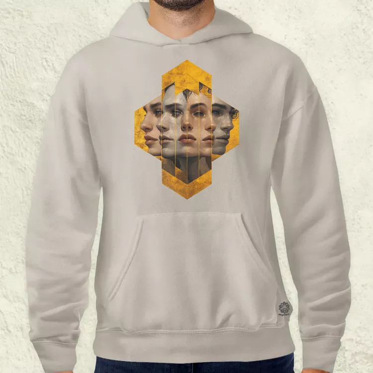 Hexagon arcok v6 férfi pulóver