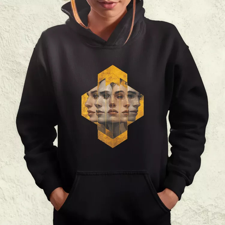 Hexagon arcok v6 női pulóver