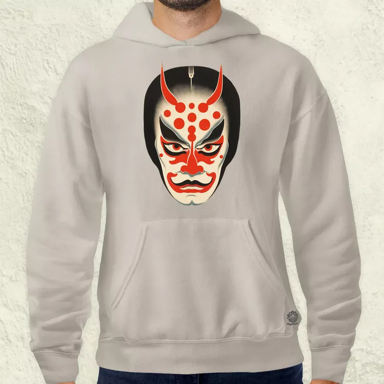 Kabuki maszk v1 férfi pulóver