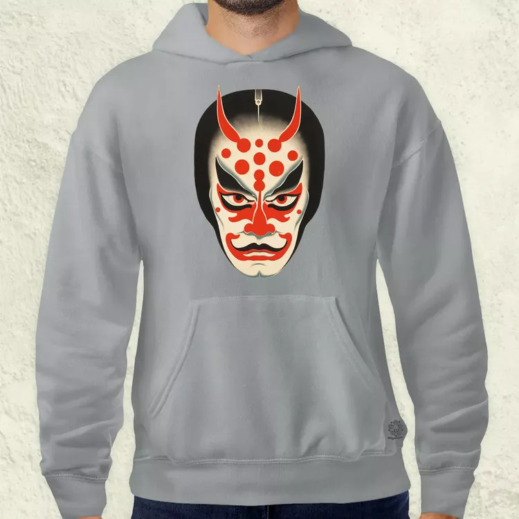 Kabuki maszk v1 férfi pulóver