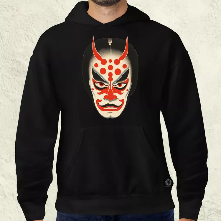 Kabuki maszk v1 férfi pulóver