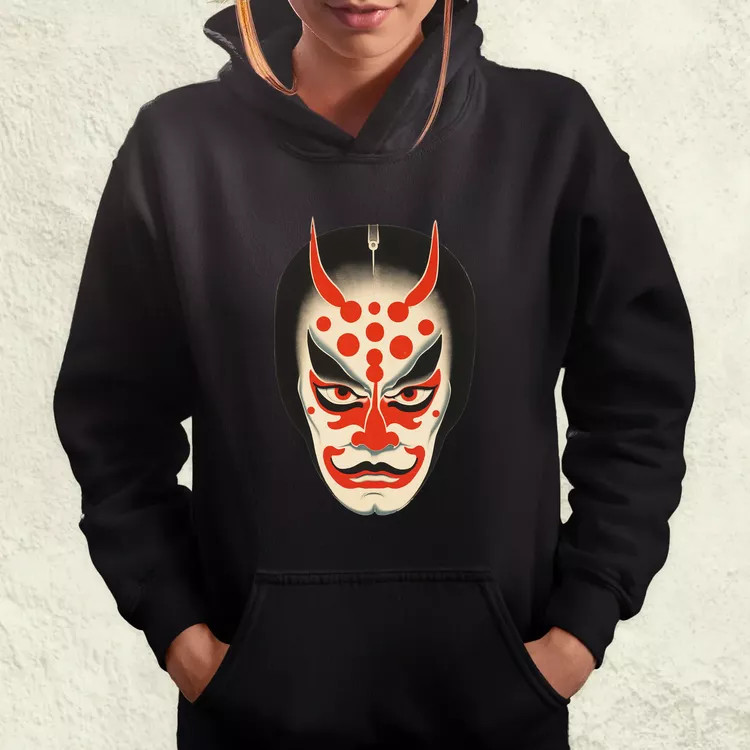 Kabuki maszk v1 női pulóver