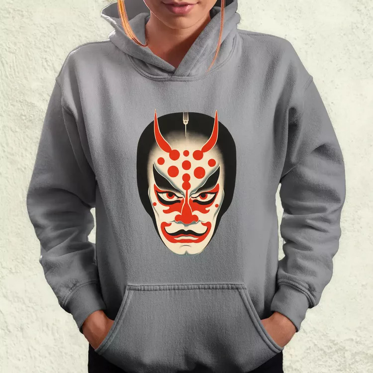 Kabuki maszk v1 női pulóver