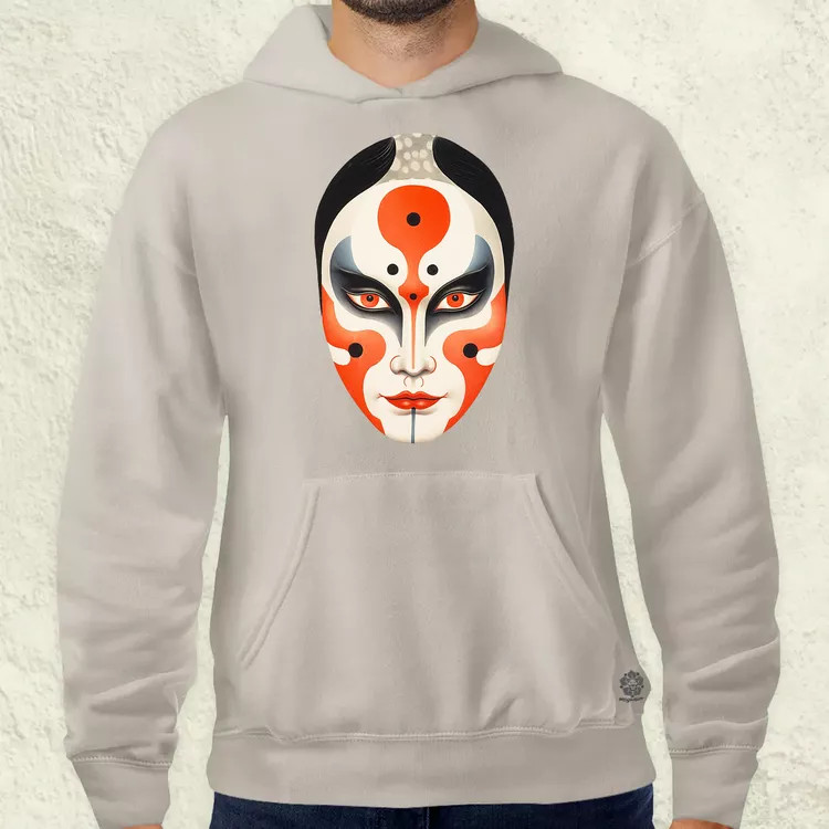 Kabuki maszk v2 férfi pulóver