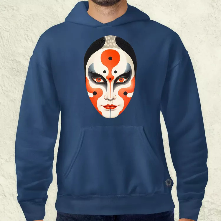 Kabuki maszk v2 férfi pulóver