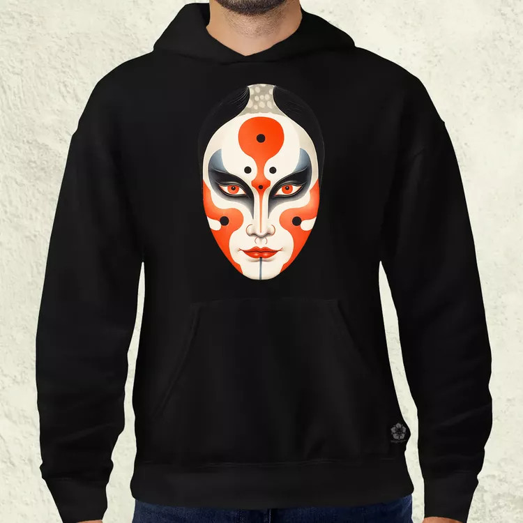 Kabuki maszk v2 férfi pulóver