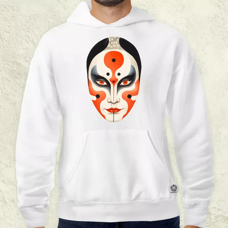 Kabuki maszk v2 férfi pulóver