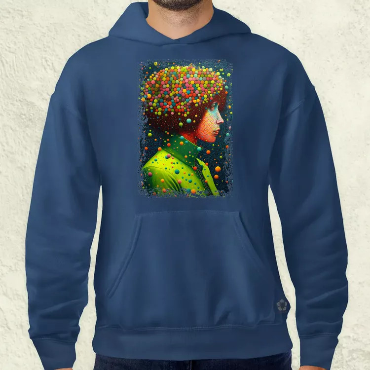 Pointillizmus merengés férfi pulóver