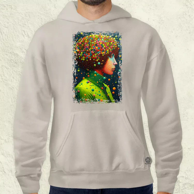Pointillizmus merengés férfi pulóver