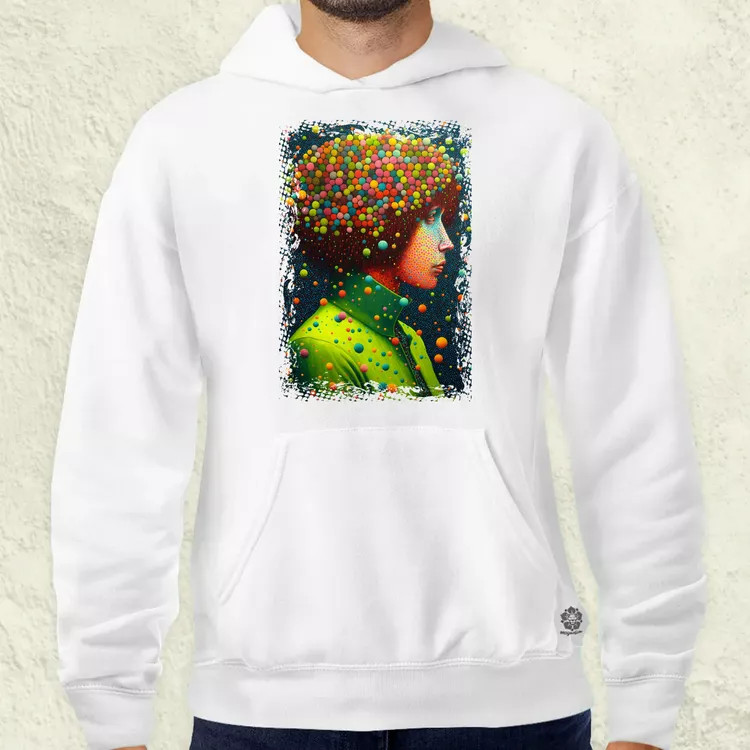 Pointillizmus merengés férfi pulóver