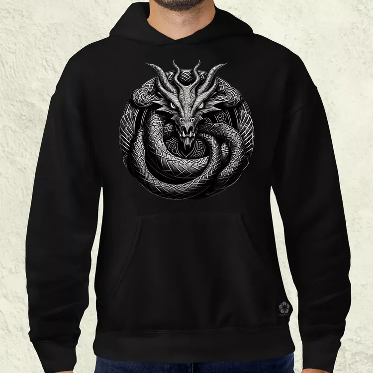 Jörmungandr amulett v2 férfi pulóver