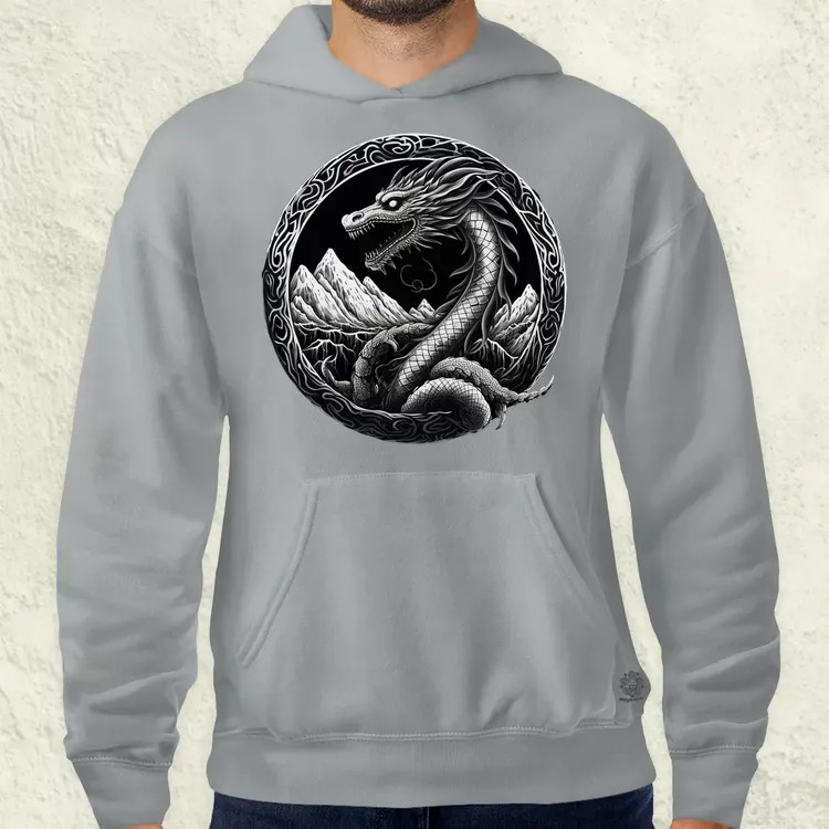 Jörmungandr amulett v4 férfi pulóver