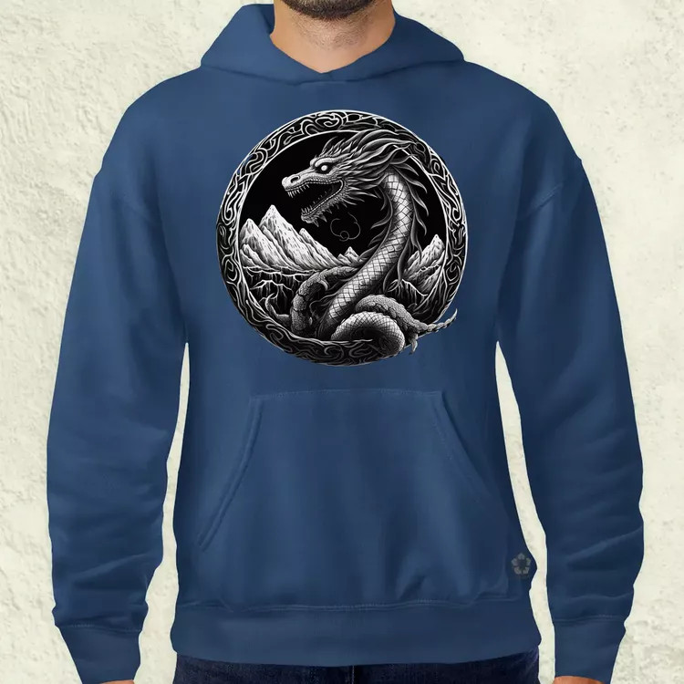 Jörmungandr amulett v4 férfi pulóver