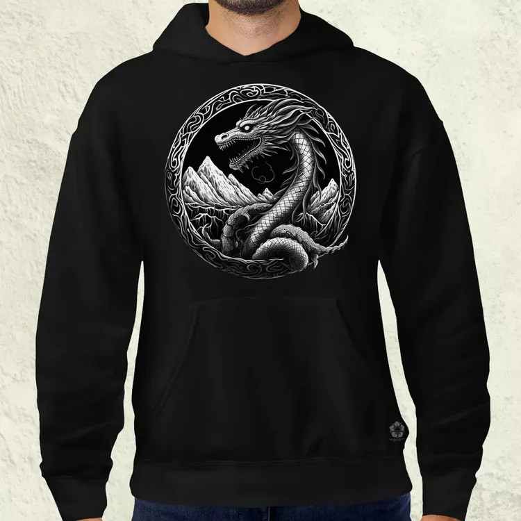 Jörmungandr amulett v4 férfi pulóver
