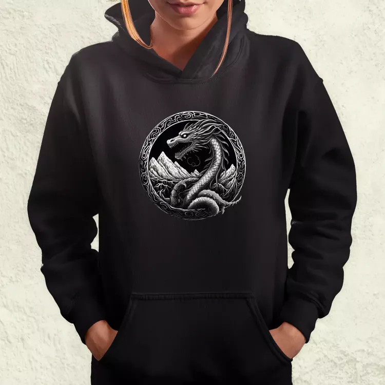 Jörmungandr amulett v4 női pulóver