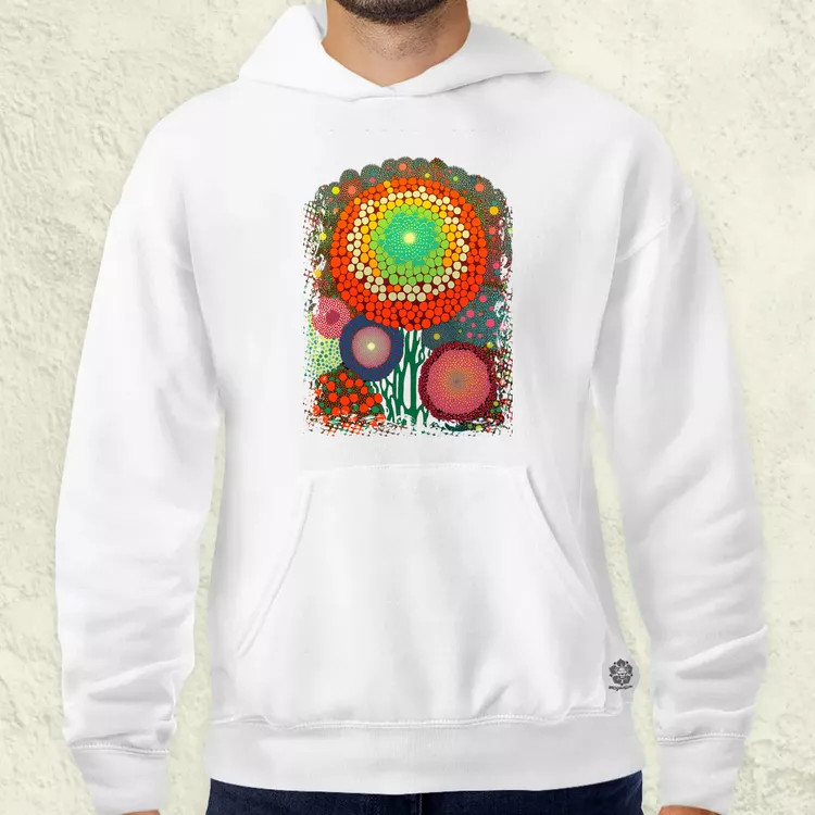 Pointillizmus virágzás férfi pulóver