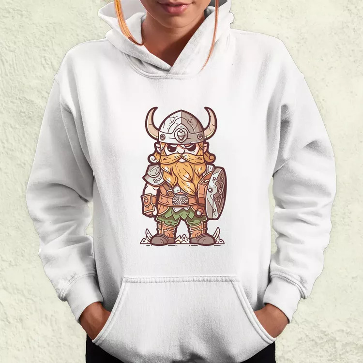 Színes viking vonalrajz női pulóver