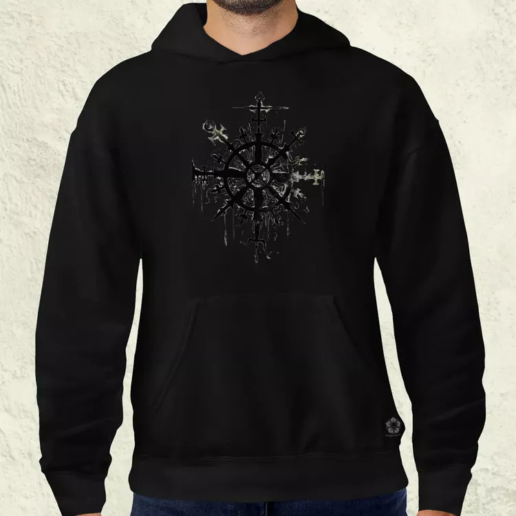 Vegvísir rúna v1 férfi pulóver