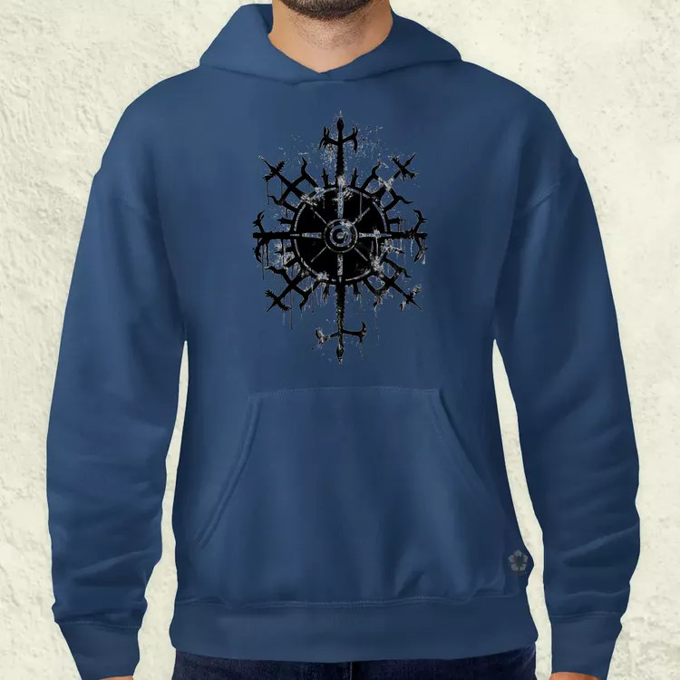 Vegvísir rúna v2 férfi pulóver