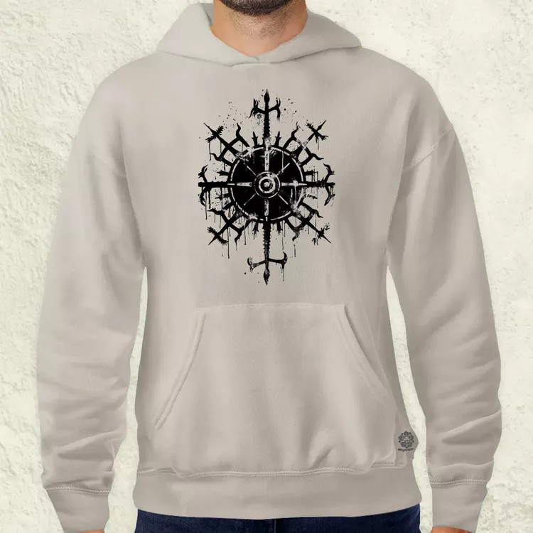 Vegvísir rúna v2 férfi pulóver