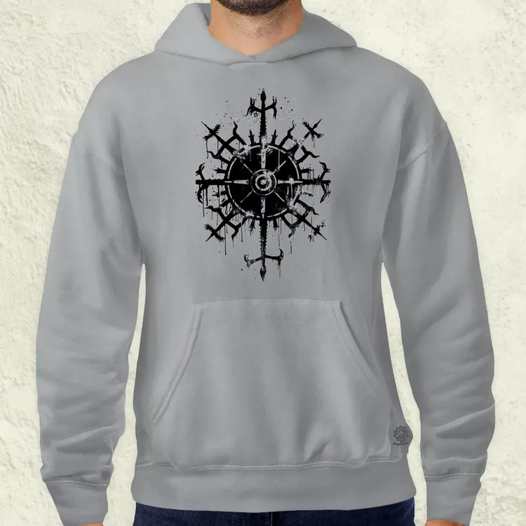 Vegvísir rúna v2 férfi pulóver