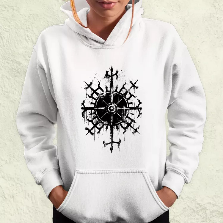 Vegvísir rúna v2 női pulóver