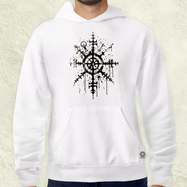 Vegvísir rúna v3 férfi pulóver