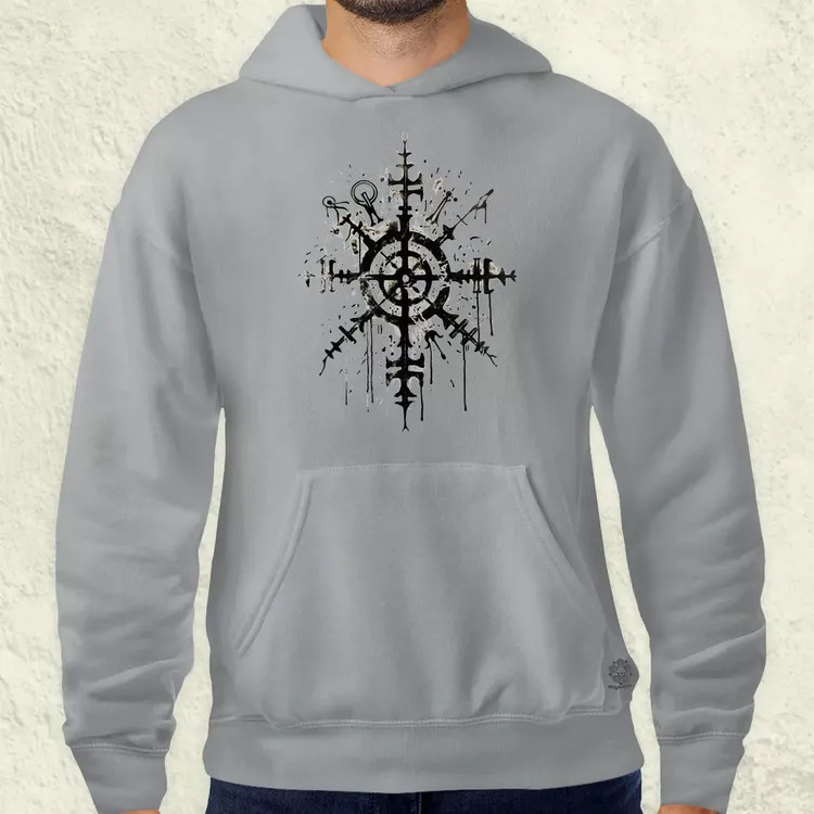Vegvísir rúna v3 férfi pulóver