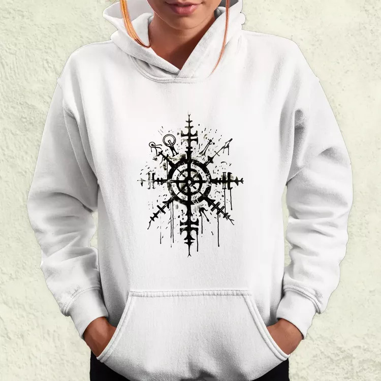 Vegvísir rúna v3 női pulóver