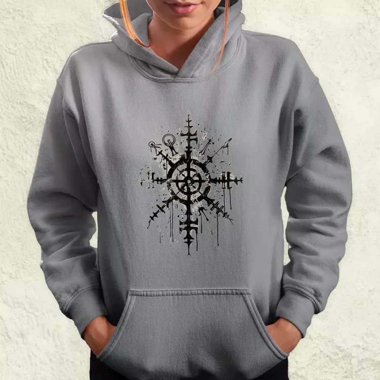 Vegvísir rúna v3 női pulóver