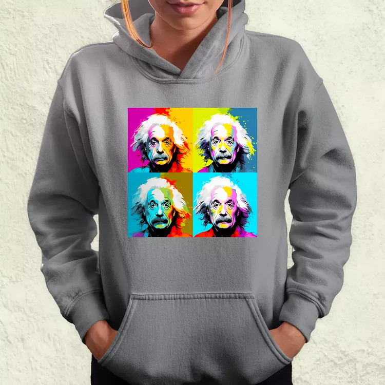 Pop art Einstein v10 női pulóver