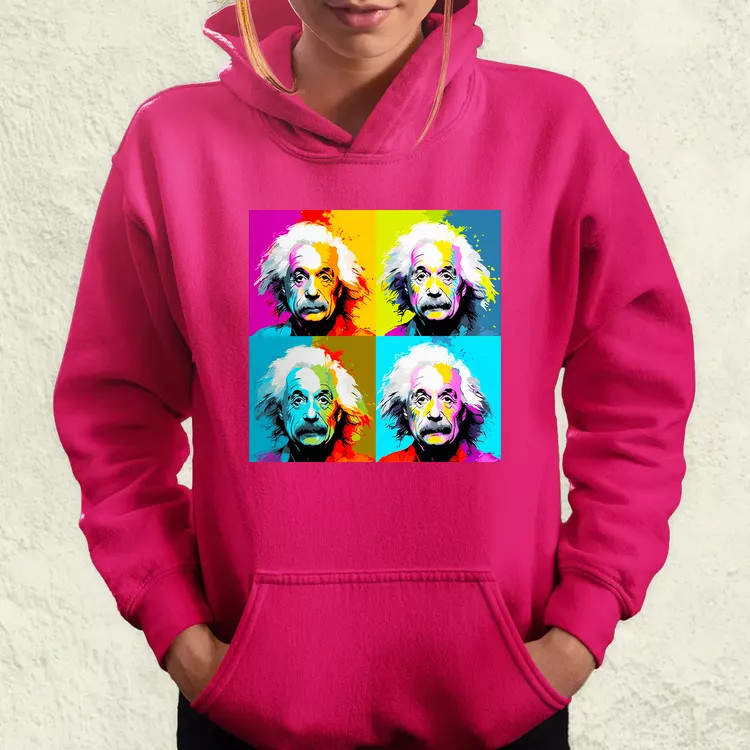 Pop art Einstein v10 női pulóver