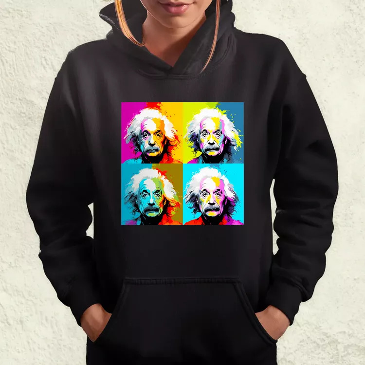Pop art Einstein v10 női pulóver