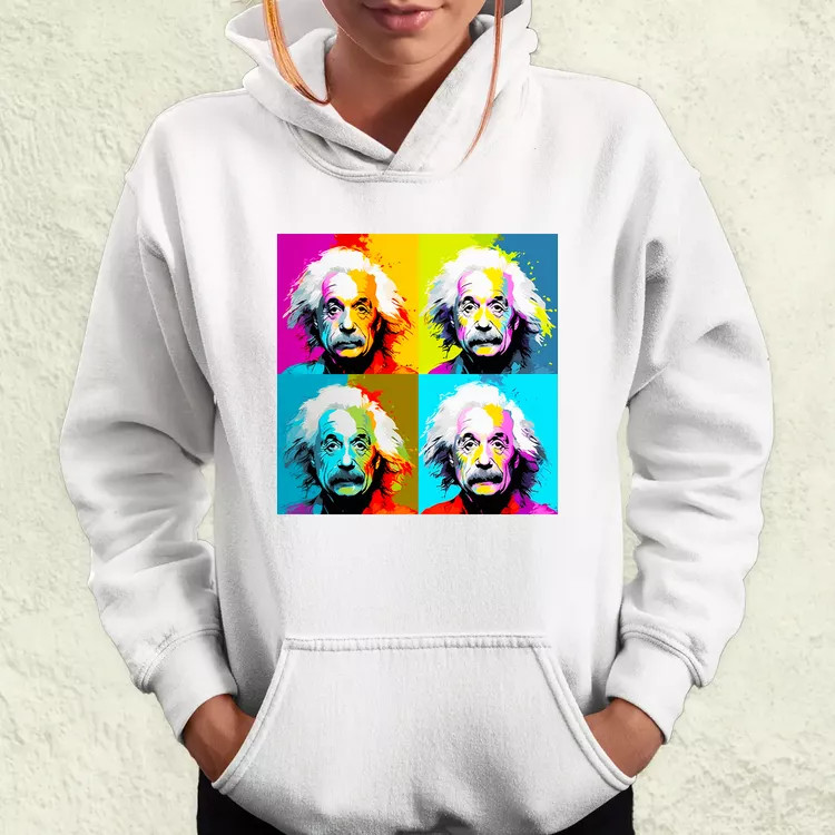 Pop art Einstein v10 női pulóver