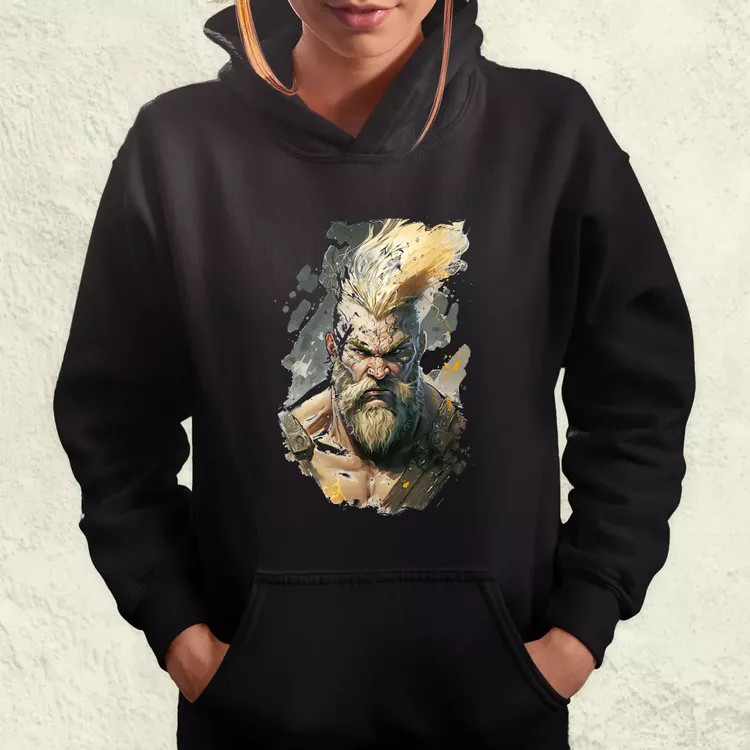 Viking portré v5 női pulóver