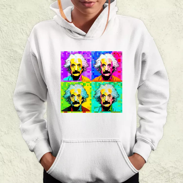 Pop art Einstein v11 női pulóver