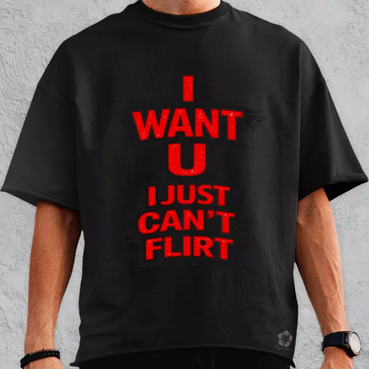 I want U oversize póló