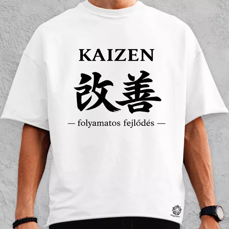 Kaizen fekete oversize póló