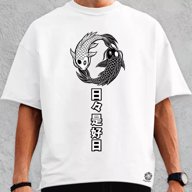 Koi Jing-Jang oversize póló