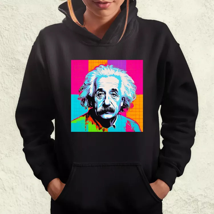 Pop art Einstein v12 női pulóver