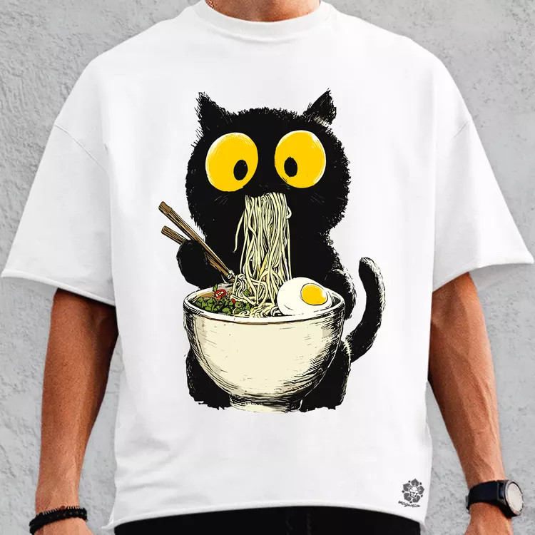 Ramen macsek oversize póló