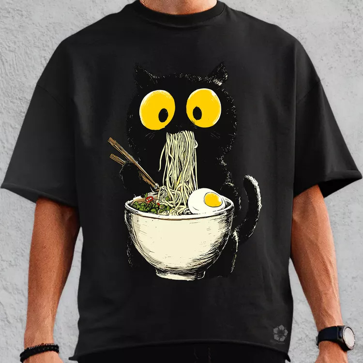 Ramen macsek oversize póló