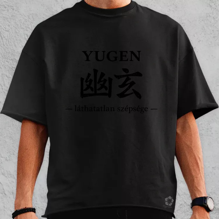 Yugen fekete oversize póló